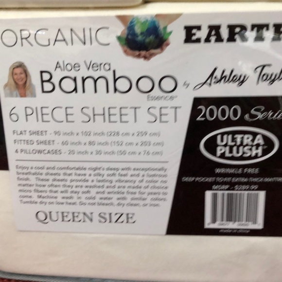 Bamboo Sheets 6 piece set Queen Lt Yellow - Picture 3 of 4